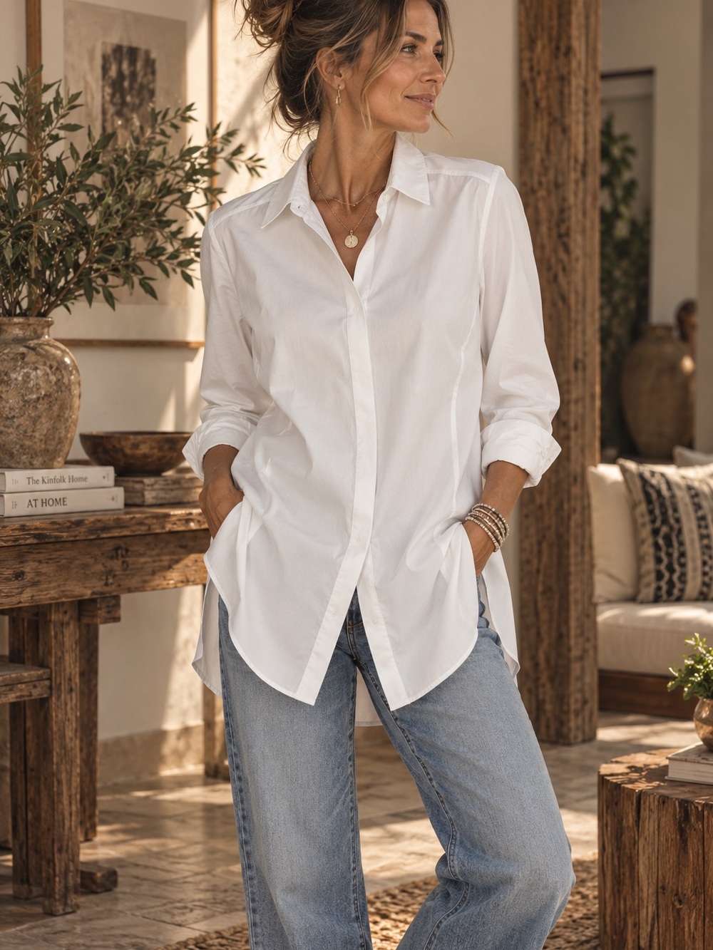 🦋MAKE OFFER🦋 Chico's White Long Sleeve Button Down Shirt No Iron SZ .5 Small